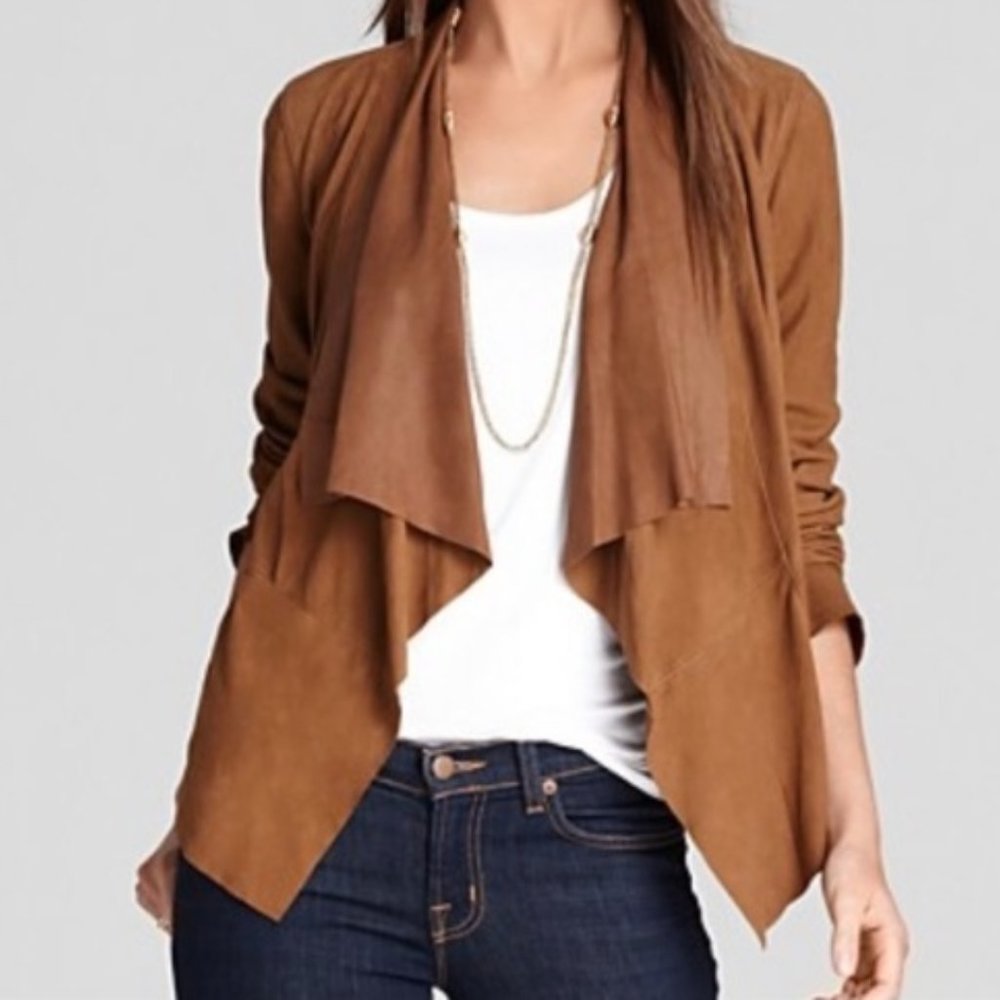 NEW Michael Kors Moto Drape Genuine Leather Jacket Coat w Logo Zippers